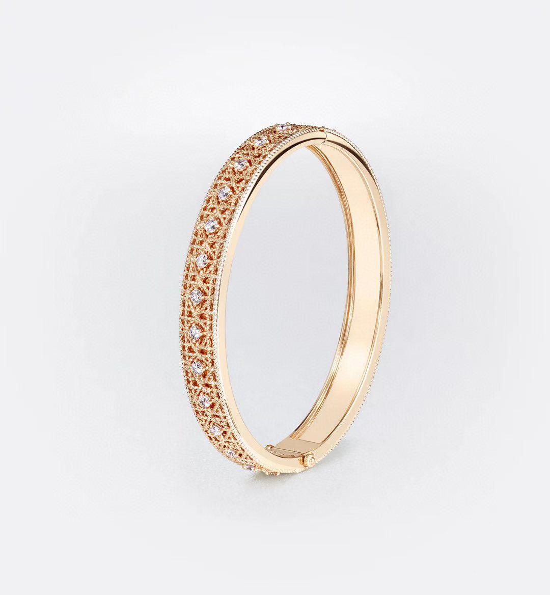 [Eterna Jewels]2026 WOVEN-PATTERN BRACELET SET WITH FULL DIAMOND INLAY THREE-COLORS
