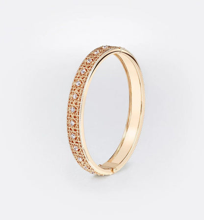 [Eterna Jewels]2026 WOVEN-PATTERN BRACELET SET WITH FULL DIAMOND INLAY THREE-COLORS