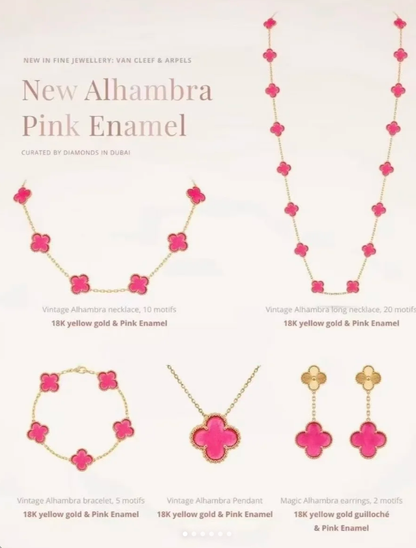 [Eterna Jewels] 26 NEW PINK BUBBLE ENAMEL SET