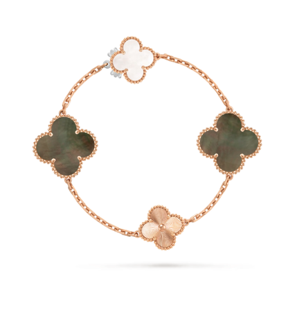 [Eterna Jewels]DETACHABLE CLOVER 15(11+4) FLOWER SILVER NECKLACE SET