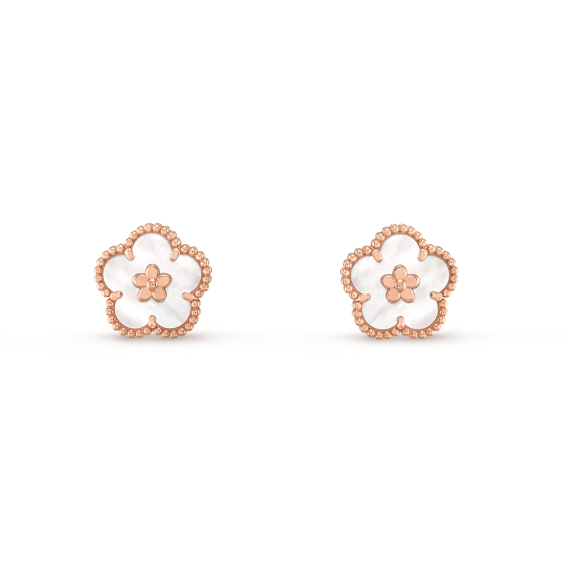 [Eterna Jewels]LUCKY PINK GOLD WHITE MOP EARRINGS