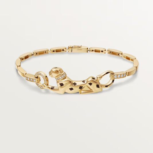 [Eterna Jewels]PANTHERE HALF DIAMOND ON CHAIN BRACELET