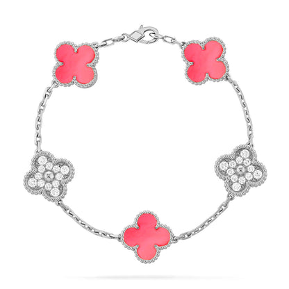 [Eterna Jewels] CLOVER 5 MOTIFS  PINK MOP BRACELET COLLECTION