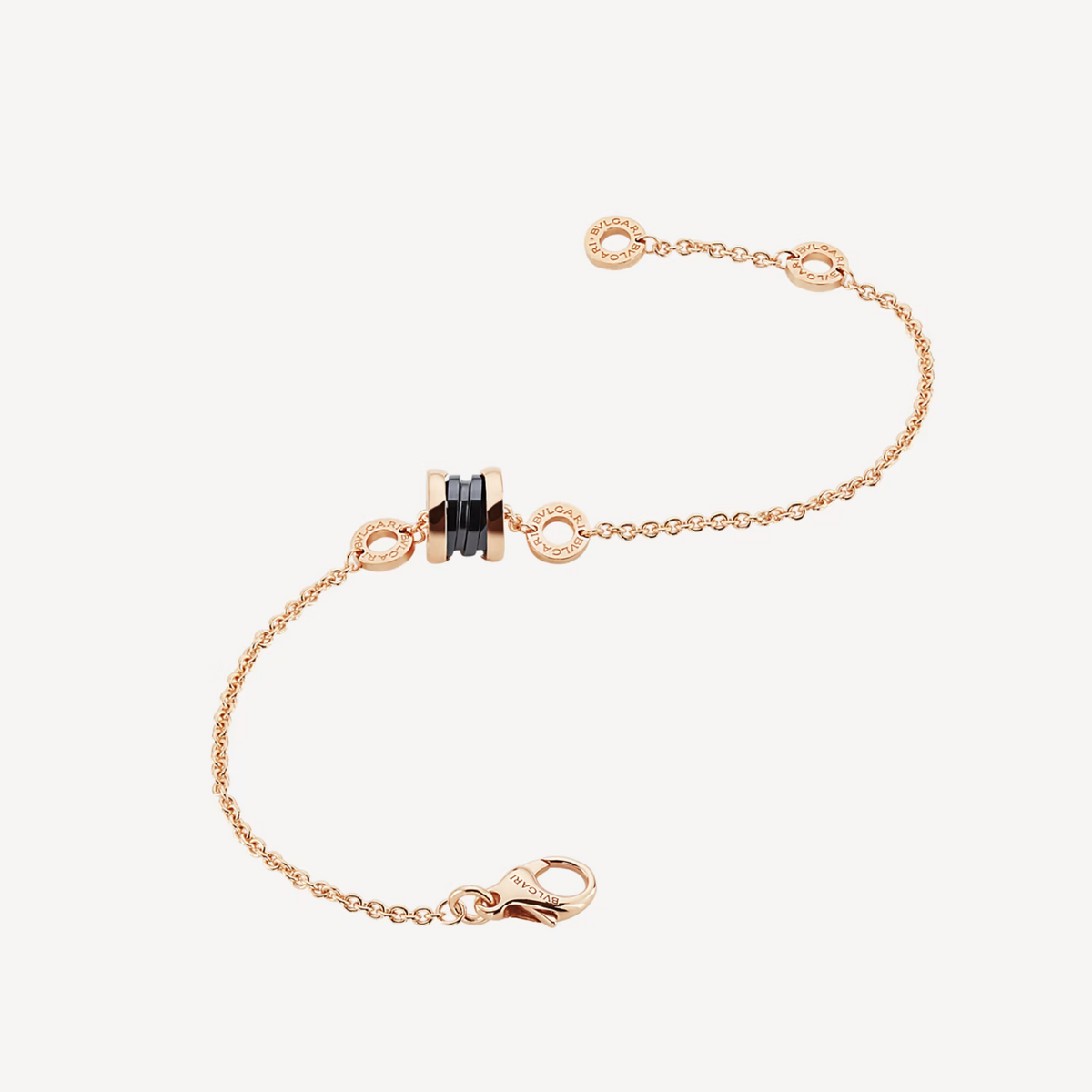 [Eterna Jewels]ZERO 1 SOFT PINK GOLD AND BLACK CERAMIC BRACELET