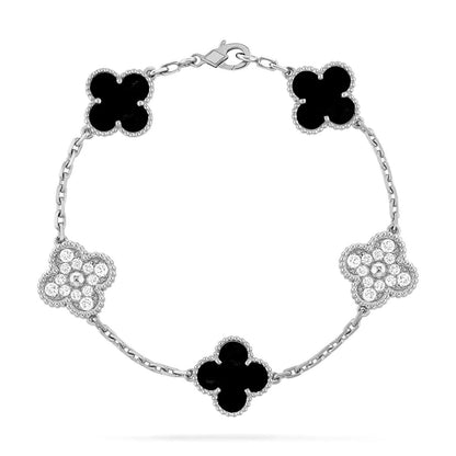 [Eterna Jewels] CLOVER 5 MOTIF ONYXS BRACELET COLLECTION