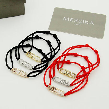 [Eterna Jewels]MK Care(s) pink cord pavé bracelet