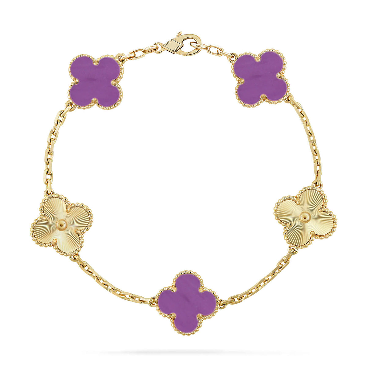 [Eterna Jewels] CLOVER 5 MOTIF VIOLET BRACELET COLLECTION