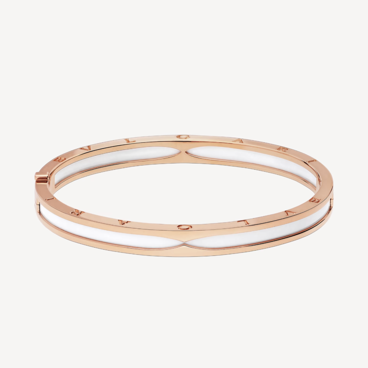 [Eterna Jewels]ZERO 1 PINK GOLD WITH WHITE CERAMIC BRACELET
