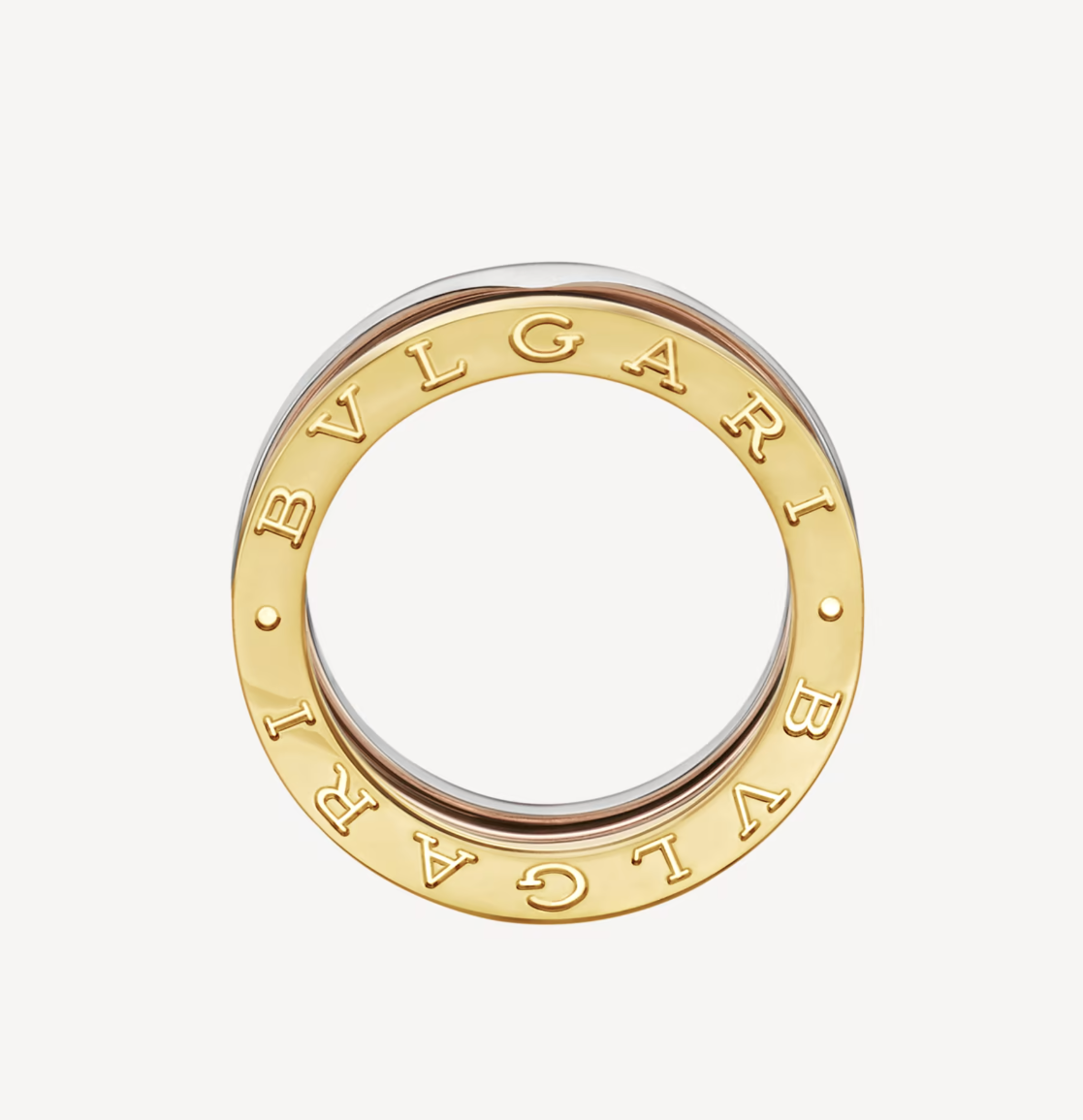 [Eterna Jewels]ZERO 1 THREE-BAND ROSE WHITE AND YELLOW RING