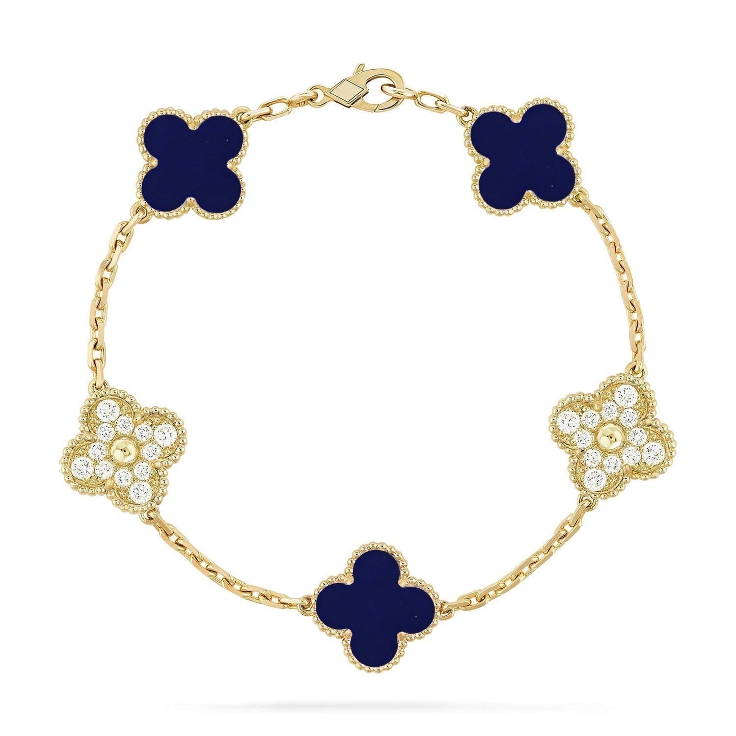[Eterna Jewels]CLOVER 5 MOTIF LAPIS LAZULI BRACELET COLLECTION