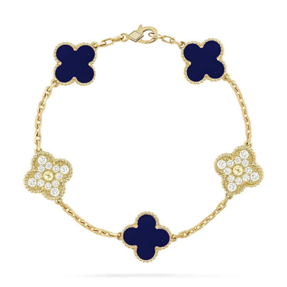 [Eterna Jewels]CLOVER 5 MOTIF LAPIS LAZULI BRACELET COLLECTION