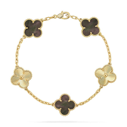 [Eterna Jewels] CLOVER 5 MOTIF GRAY MOP BRACELET COLLECTION