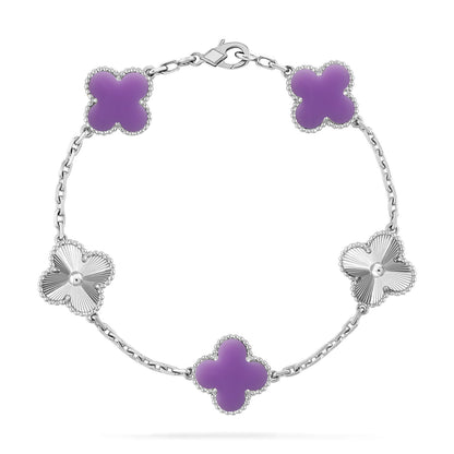 [Eterna Jewels]CLOVER 5 MOTIF LIGHT PURPLE BRACELET COLLECTION