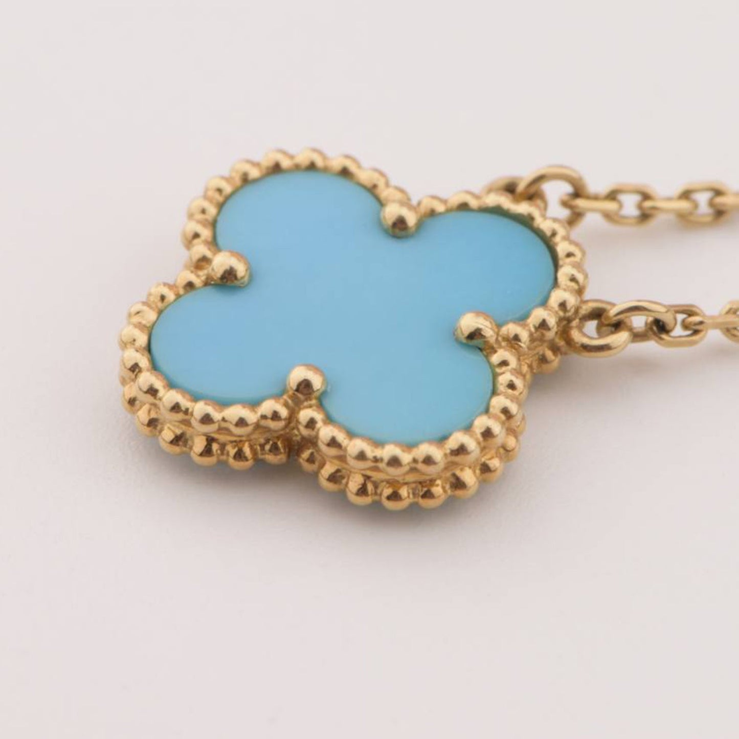 [Eterna Jewels]CLOVER 15MM VINTAGE TURQUOISE NECKLACE