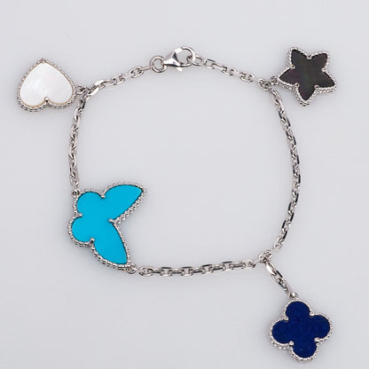 [Eterna Jewels]LUCKY SPRING SILVER BRACELET 4 MOTIF