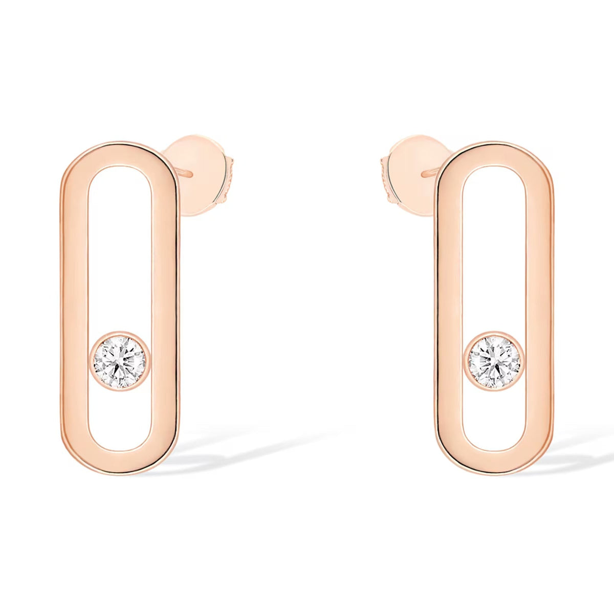 [Eterna Jewels]MOVE UNO SMALL 1 DIAMOND EARRINGS