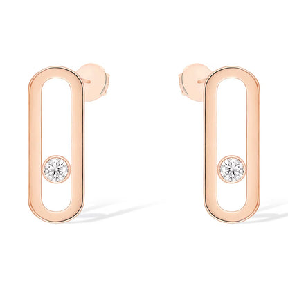 [Eterna Jewels]MOVE UNO SMALL 1 DIAMOND EARRINGS