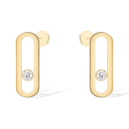 [Eterna Jewels]MOVE UNO SMALL 1 DIAMOND EARRINGS