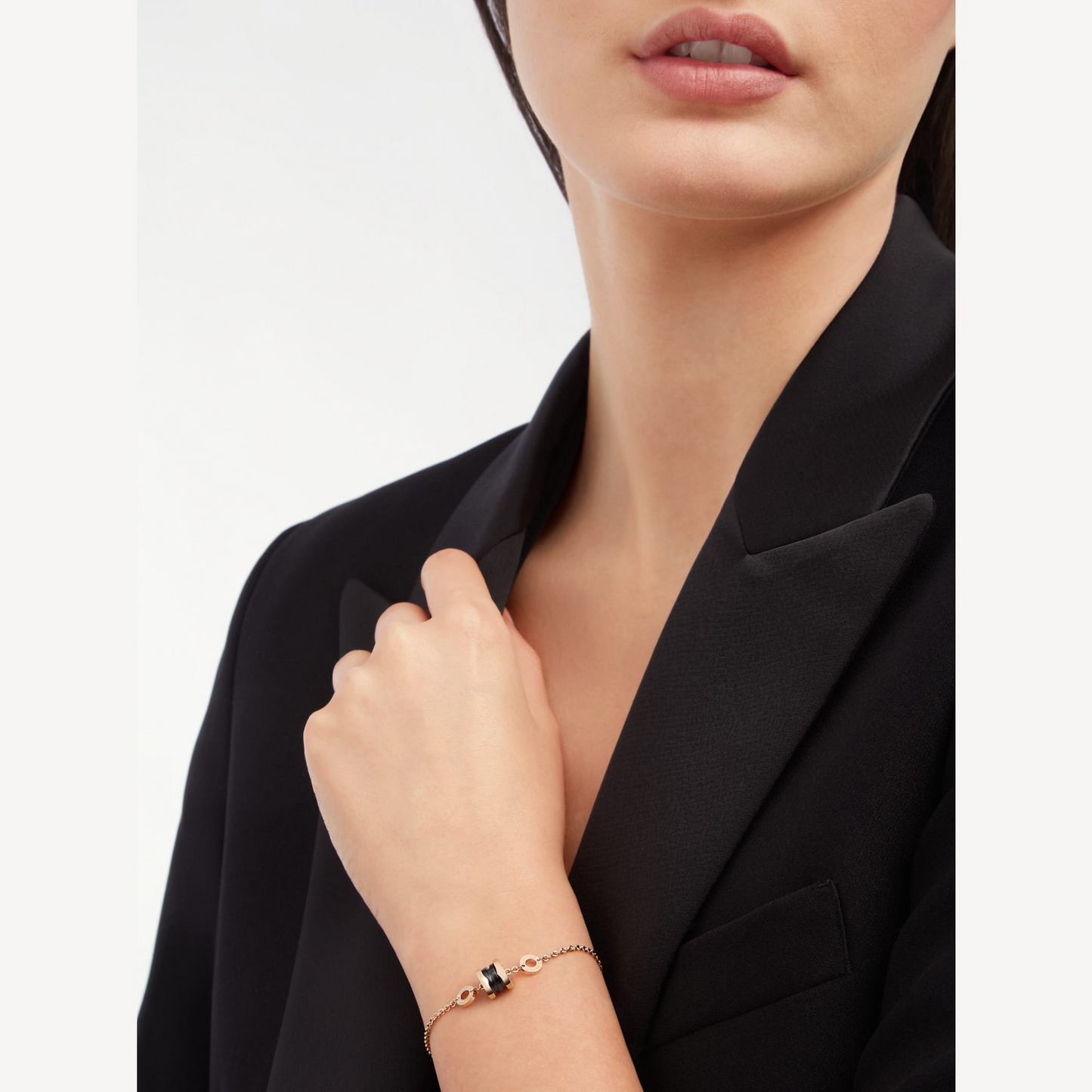 [Eterna Jewels]ZERO 1 SOFT PINK GOLD AND BLACK CERAMIC BRACELET
