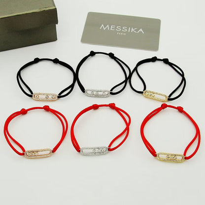 [Eterna Jewels]MK Care(s) pink cord pavé bracelet