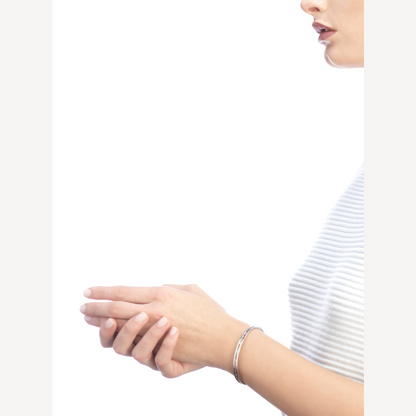 [Eterna Jewels]ZERO 1 SPIRAL LOGO SILVER BRACELET