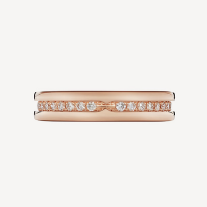 [Eterna Jewels]ZERO 1 ONE-BAND PAVED DIAMONDS ON THE SPIRAL RING