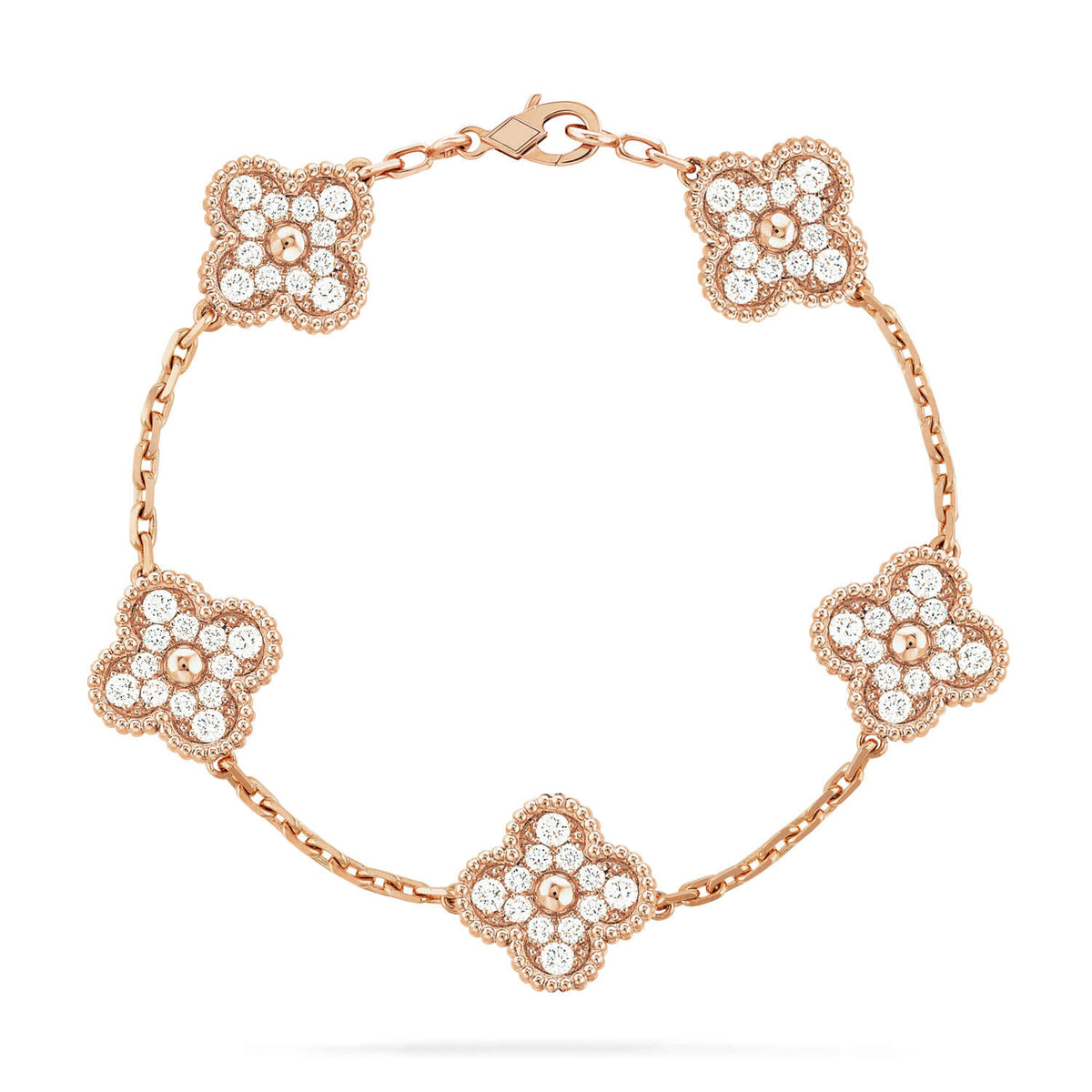 [Eterna  Jewelry] CLOVER 5 MOTIF FULL DIAMOND BRACELET COLLECTION