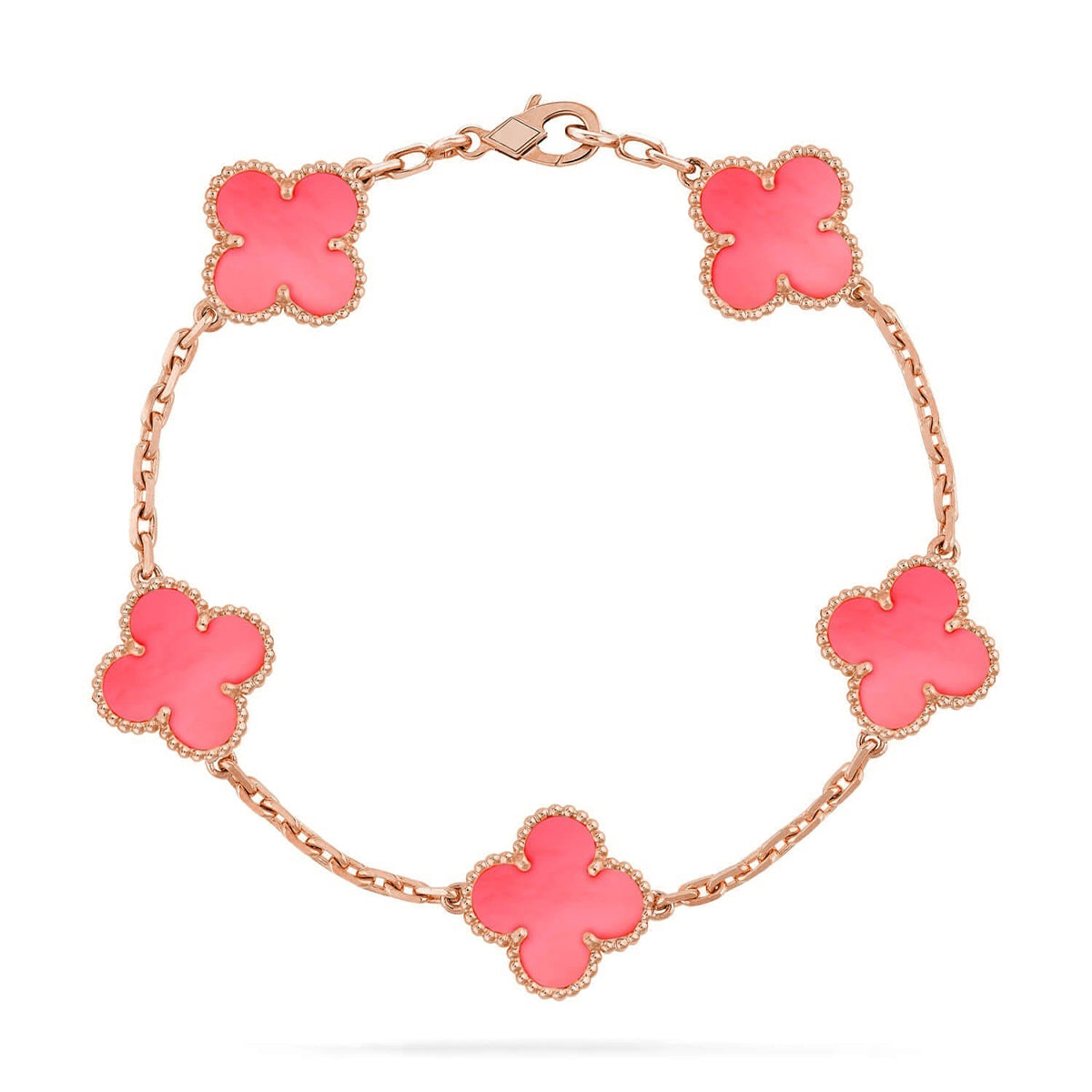 [Eterna Jewels] CLOVER 5 MOTIFS  PINK MOP BRACELET COLLECTION