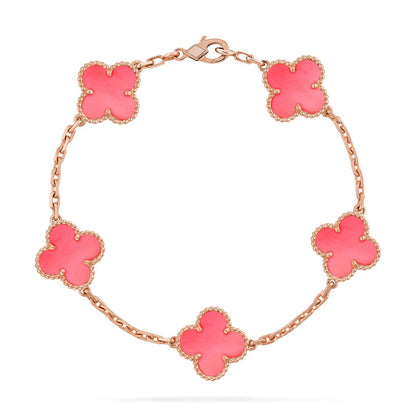 [Eterna Jewels] CLOVER 5 MOTIFS  PINK MOP BRACELET COLLECTION