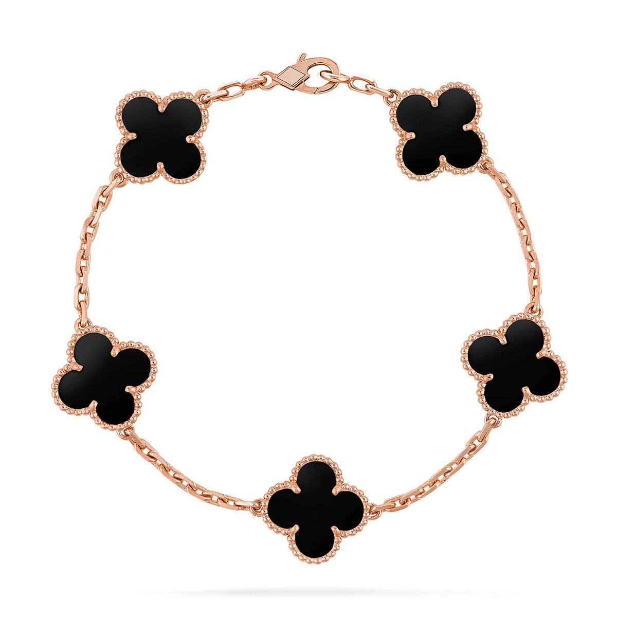 [Eterna Jewels] CLOVER 5 MOTIF ONYXS BRACELET COLLECTION