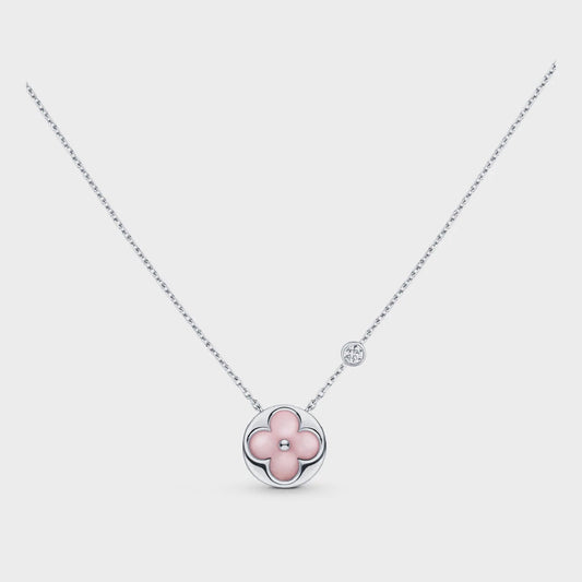 [Eterna Jewels]SUN MOTIF PINK MOP SILVER BRACELET