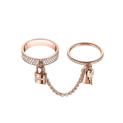 [Eterna Jewels]HM KELLY CLOCHETTE DOUBLE RING IN  WITH DIAMONDS
