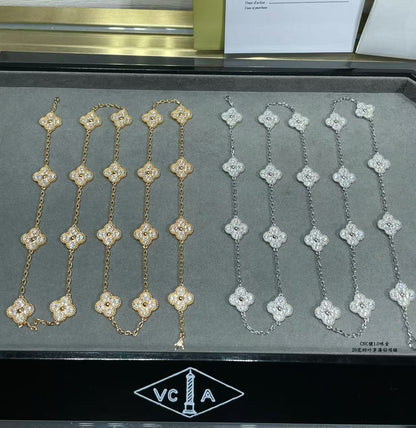 [Eterna Jewels]CLOVER 20 MOTIFS FULL-DIAMOND NECKLACE