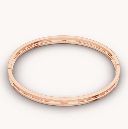 [Eterna Jewels]ZERO 1 SPIRAL LOGO PINK GOLD BRACELET