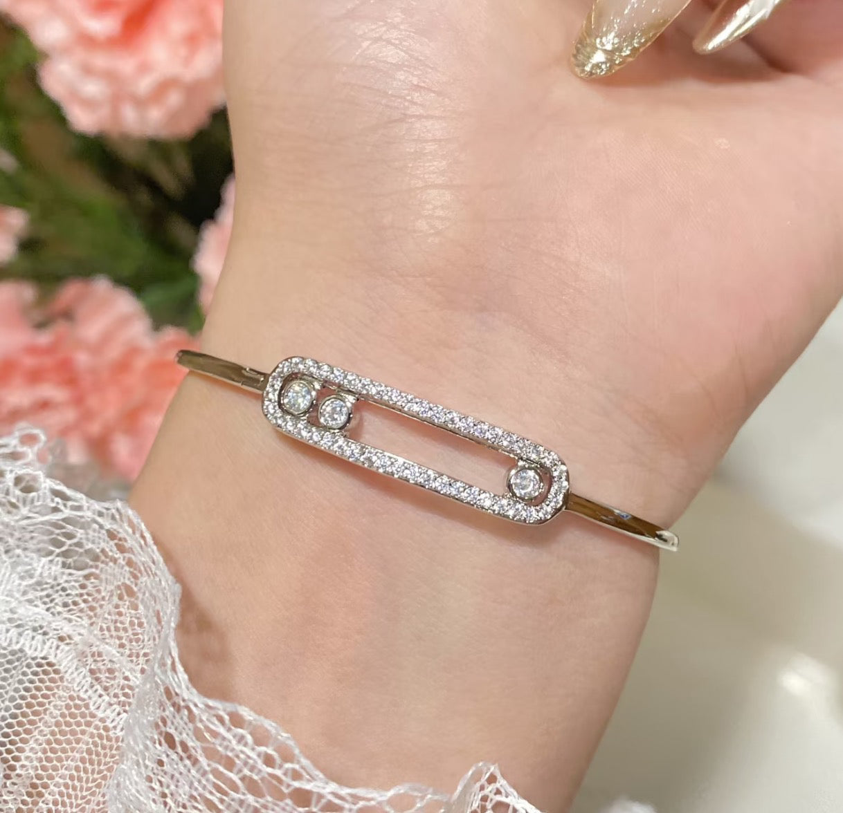 [Eterna Jewels]Move Pavé Diamond Bangle Bracelet M