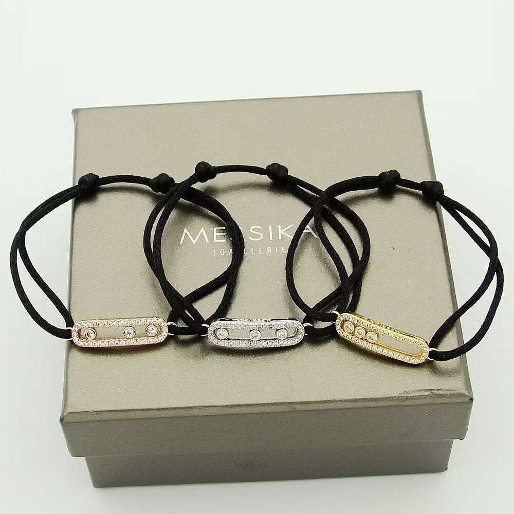 [Eterna Jewels]MK Care(s) pink cord pavé bracelet