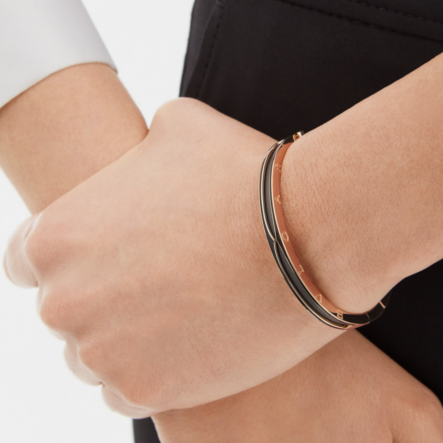 [Eterna Jewels]ZERO 1 PINK GOLD WITH MATTE BLACK CERAMIC BRACELET