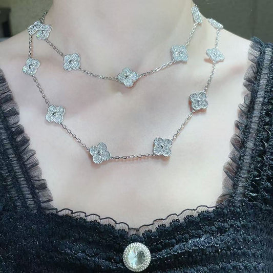 [Eterna Jewels]CLOVER 20 MOTIFS FULL-DIAMOND NECKLACE