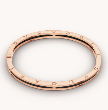 [Eterna Jewels]ZERO 1 PINK GOLD WITH BLACK CERAMIC BRACELET
