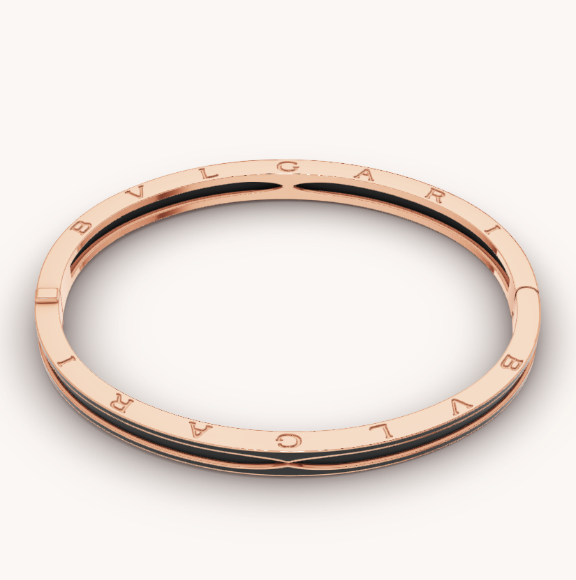 [Eterna Jewels]ZERO 1 PINK GOLD WITH MATTE BLACK CERAMIC BRACELET