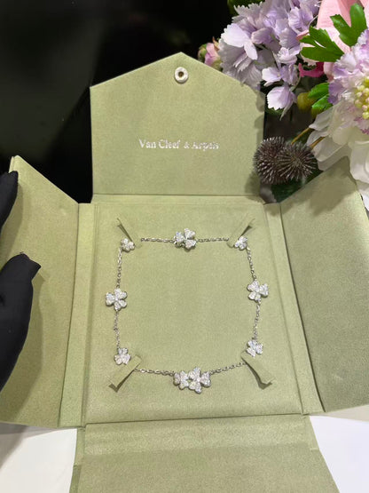 [Eterna Jewels]CLOVER 10 MOTIFS  FULL DIAMOND NECKLACE