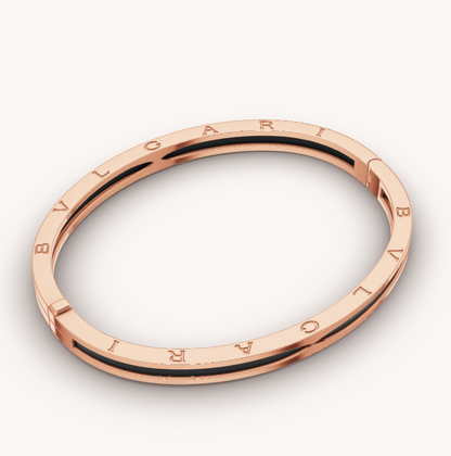 [Eterna Jewels]ZERO 1 PINK GOLD WITH BLACK CERAMIC BRACELET