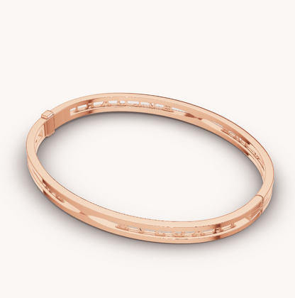 [Eterna Jewels]ZERO 1 SPIRAL LOGO PINK GOLD BRACELET