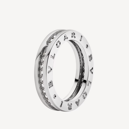 [Eterna Jewels]ZERO 1 ONE-BAND PAVED DIAMONDS ON THE SPIRAL RING