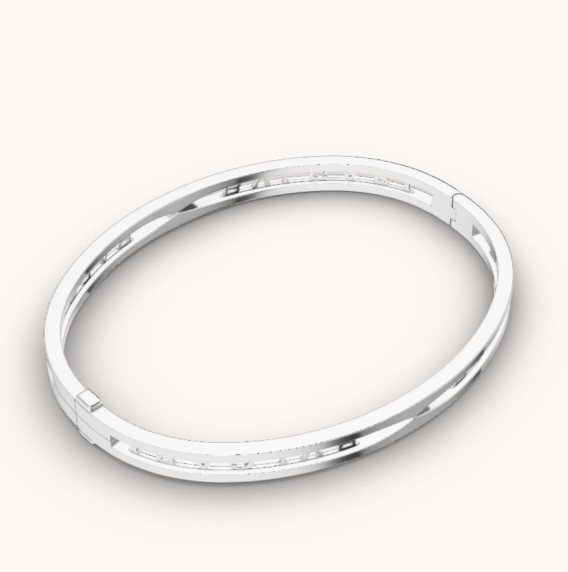 [Eterna Jewels]ZERO 1 SPIRAL LOGO SILVER BRACELET