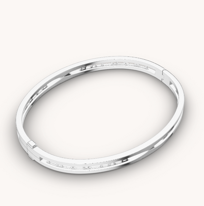 [Eterna Jewels]ZERO 1 SPIRAL LOGO SILVER BRACELET