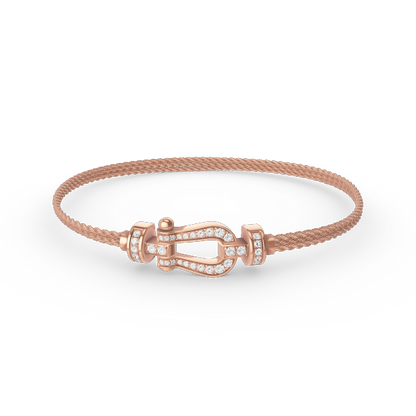 [Eterna Jewels]FORCE SMALL HORSESHOE  DIAMOND CHAIN ROPE BRACELET
