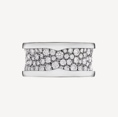 [Eterna Jewels]ZERO 1 WITH PAVED DIAMONDS ON THE SPIRAL RING