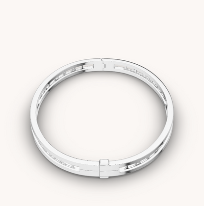 [Eterna Jewels]ZERO 1 SPIRAL LOGO SILVER BRACELET
