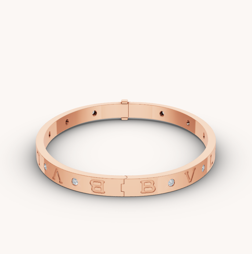 [Eterna Jewels]ZERO 1 PINK GOLD 12 DIAMONDS BRACELET
